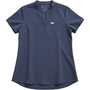 FIGS Scrub Top Labor & Delivery Mandarin Collar Loop PO2366 Space Navy - Medium